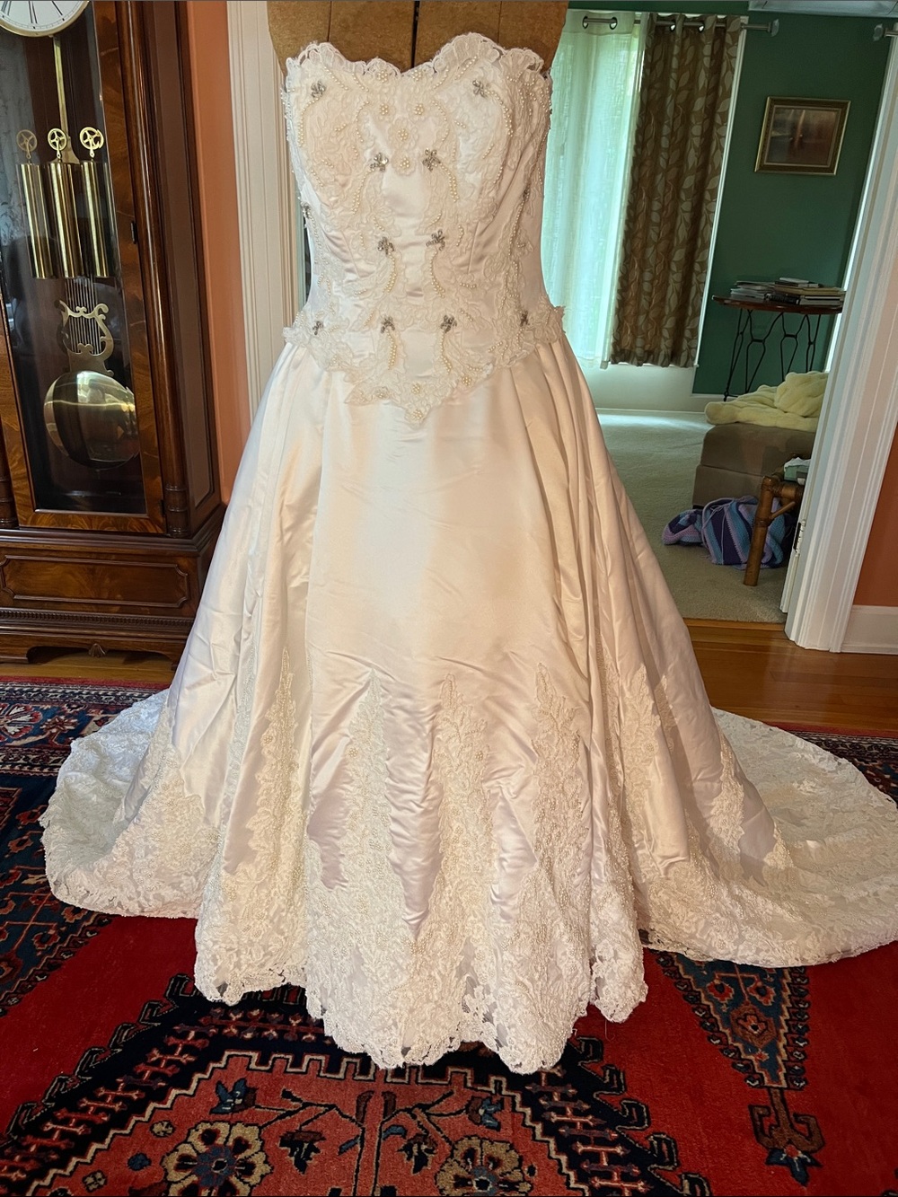 Strapless Ivory Lace-Accented Wedding Dress originally $5,000!